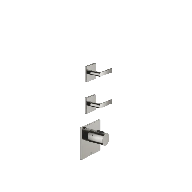 IMO Module thermostatique avec 2 robinets - Dark Chrome - Set contenant 3 articles