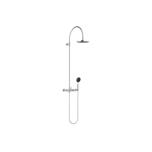 TARA Showerpipe 220 mm - Brushed Chrome - Set containing 2 articles