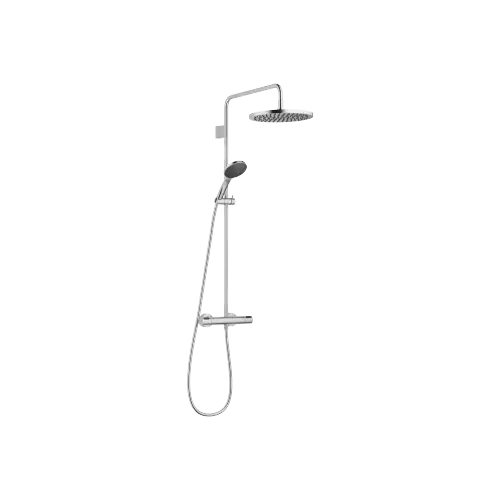 Showerpipe with shower thermostat with hand shower set FlowReduce 300 mm - Brushed Chrome - 34 468 979-93 0050
