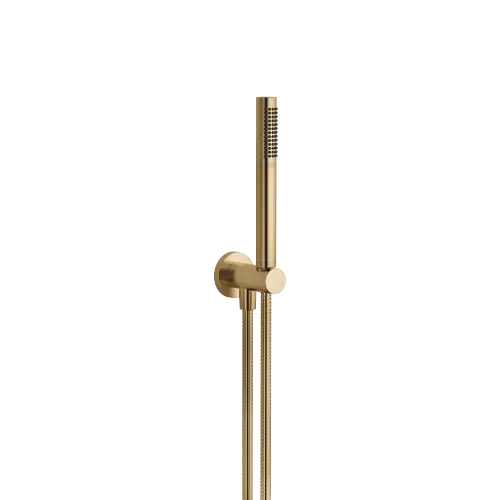 Hand shower set with integrated shower holder FlowReduce - Brushed Dark Brass (PVD) - 27 812 660-39 0050