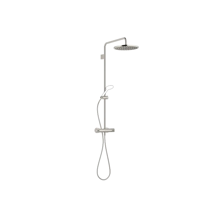 Showerpipe with shower thermostat without hand shower - Platinum - 34 460 979-08