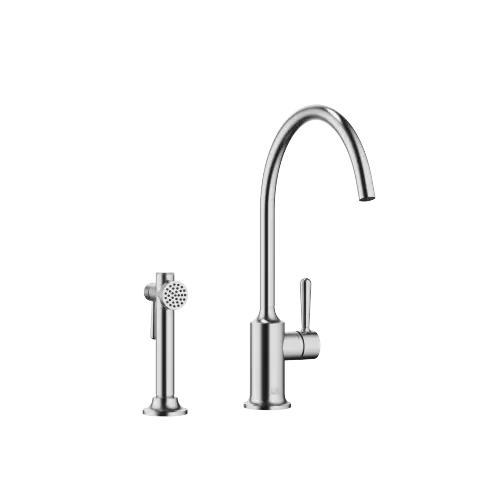 VAIA Single-lever mixer with rinsing spray set - Brushed Chrome - Set containing 2 articles