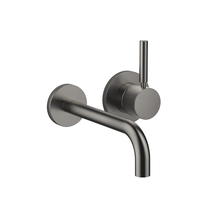 META Waschtisch-Wand-Einhandbatterie mit Einzelrosetten - Dark Platinum gebürstet - 36 862 660-99