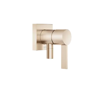 Concealed single-lever mixer with cover plate with integrated shower connection - Brushed Light Gold - 36 046 970-27