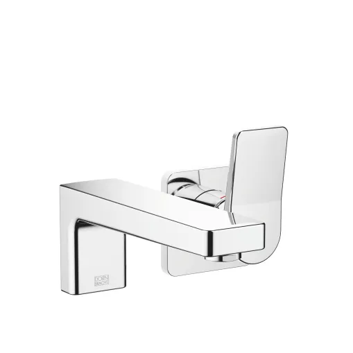 DORNBRACHT YARRE Chrome Washstand faucets: Wall-mounted single-lever basin mixer without pop-up waste