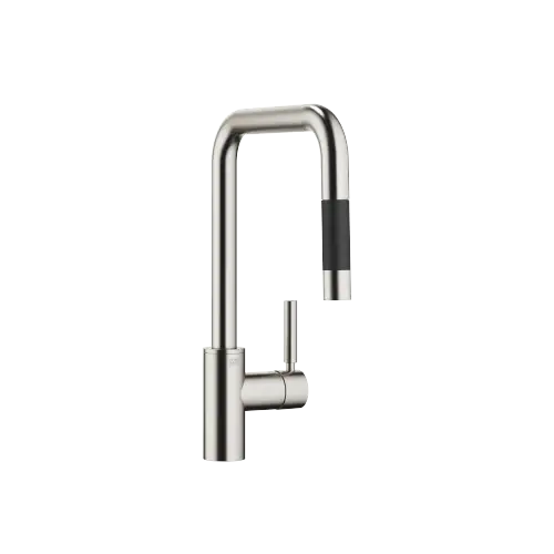 META SQUARE Single-lever mixer pull-down with spray function - Brushed Platinum - 33 870 861-06 0010