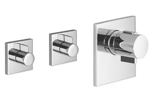 SYMETRICS xTOOL Thermostat module - Brushed Light Gold - Set containing 3 articles