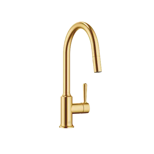 VAIA Miscelatore monocomando ad estrazione Pull-down con funzione doccetta - Ottone spazzolato (Oro 23k) - 33 870 809-28