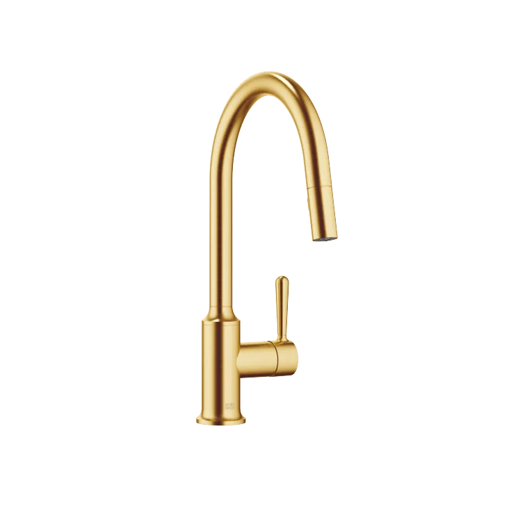 VAIA Miscelatore monocomando ad estrazione Pull-down con funzione doccetta - Ottone spazzolato (Oro 23k) - 33 870 809-28