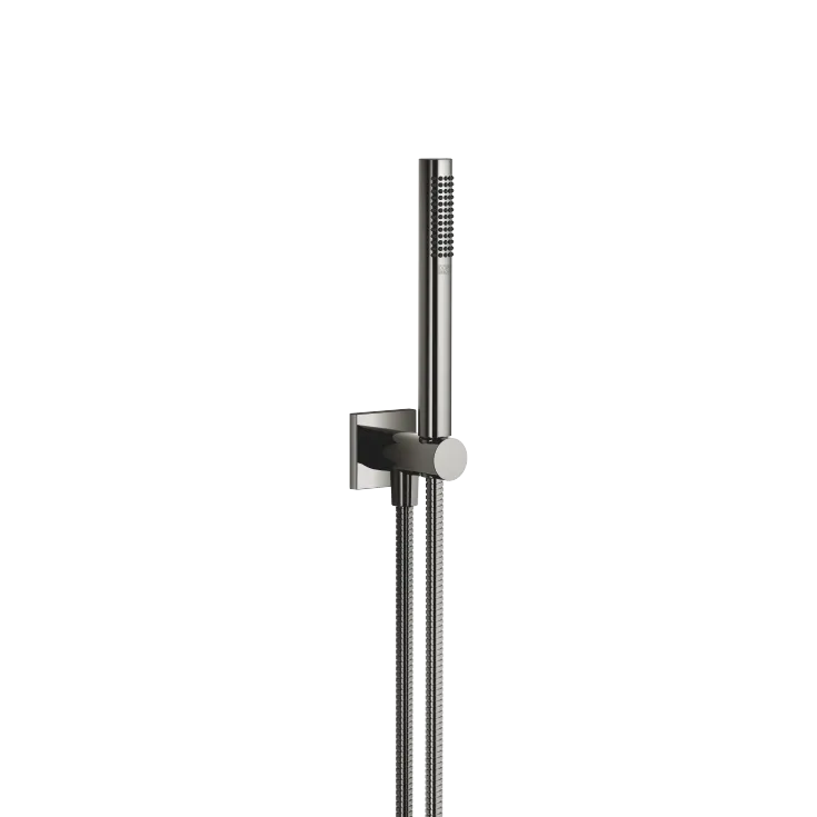 Hand shower set with integrated shower holder FlowReduce - Dark Chrome - 27 812 970-19 0010