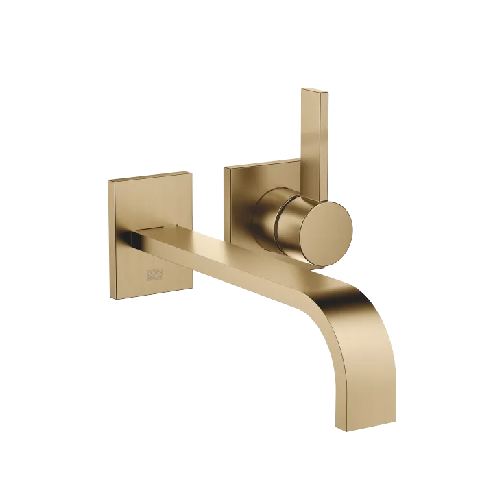 MEM Mitigeur monocommande de lavabo mural sans garniture d’écoulement - Dark Brass brossé - 36 862 782-39