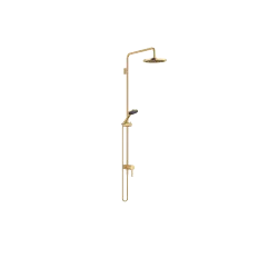 Showerpipe con miscelatore monocomando doccia - Ottone spazzolato (Oro 23k) - Set contenente 2 articoli