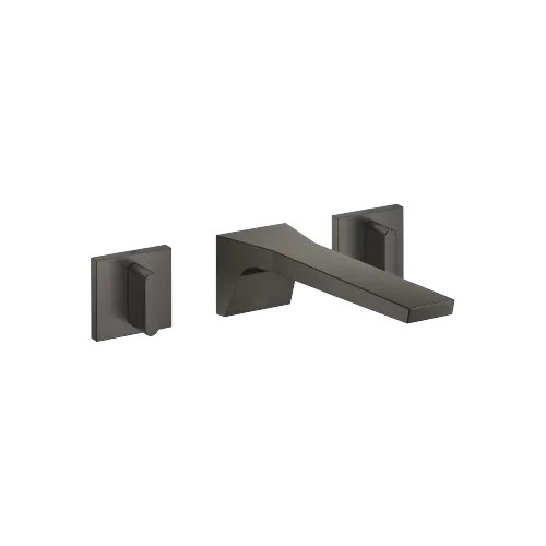 CL.1 Waschtisch-Wandbatterie ohne Ablaufgarnitur - Dark Platinum gebürstet - Set aus 3 Artikeln