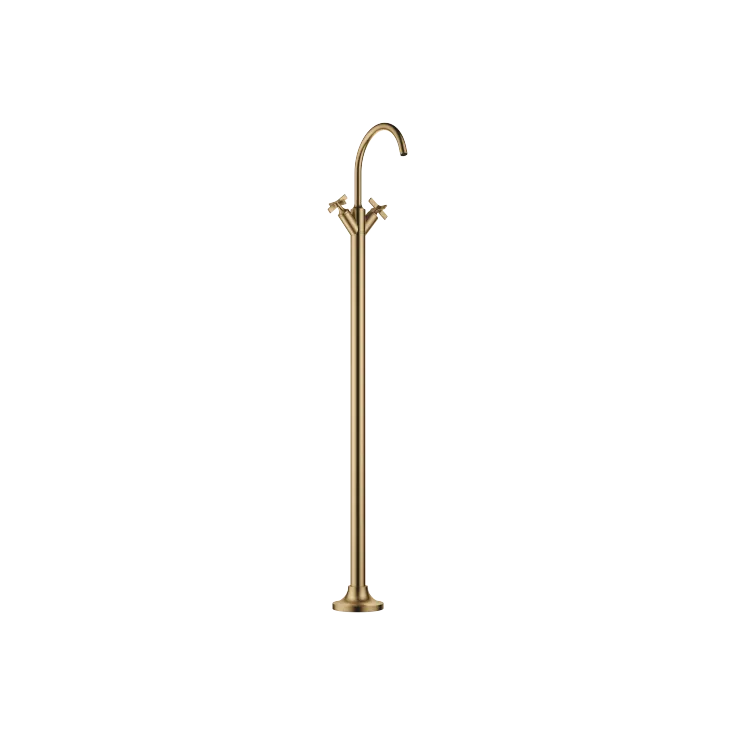 VAIA Single-hole basin mixer with stand pipe without pop-up waste - Brushed Dark Brass - 22 585 809-39