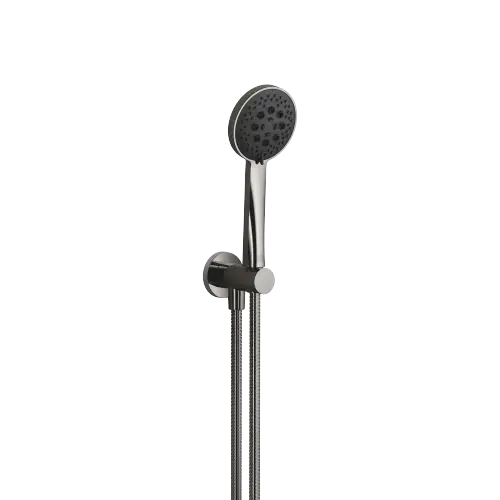 Hand shower set with integrated wall bracket - Dark Chrome - 27 813 660-19 0010