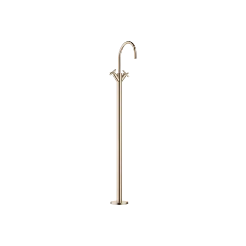 TARA Single-hole basin mixer with stand pipe without pop-up waste - Brushed Champagne (22kt Gold) - 22 585 892-46 0010