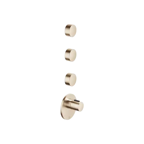 META xTOOL Thermostat module with 3 valves - Brushed Light Gold (PVD) - Set containing 4 articles