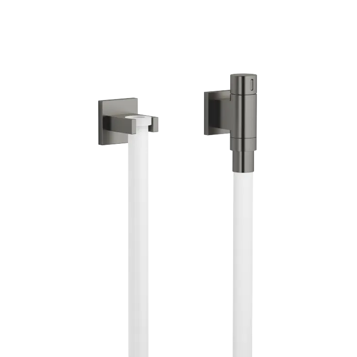 WATER TUBE Kneipp wall elbow with hose bracket with individual flanges FlowReduce - Brushed Dark Platinum - 27 841 979-99