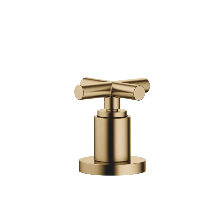 TARA Two-way diverter for bath rim or tile edge installation - Brushed Dark Brass - 29 140 892-39