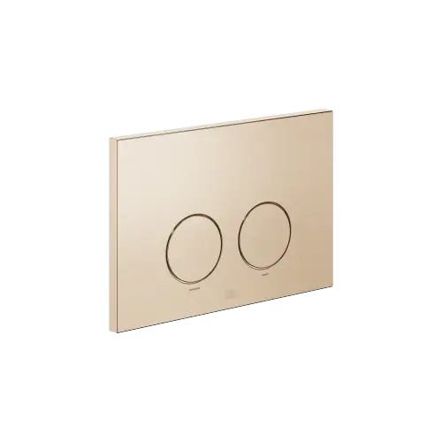 Piastra di lavaggio per cassette WC-UP di Geberit rotondo - Light Gold spazzolato (PVD) - 12 665 979-27