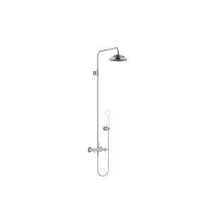 MADISON Showerpipe with shower mixer without hand shower - Platinum - 26 632 360-08 0010