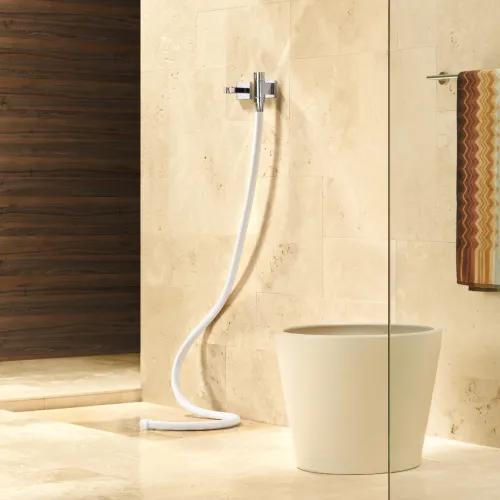 WATER TUBE Kneipp wall elbow with hose holder with individual rosettes - Chrome - 27 821 979-00