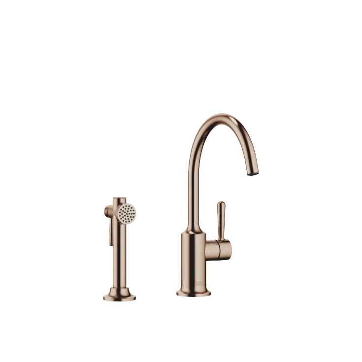 VAIA Single-lever mixer with side spray set - Brushed Bronze - Set containing 2 articles