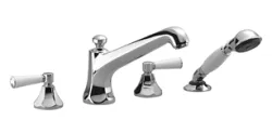 MADISON Bath shower set for bath rim or tile edge installation - Chrome - Set containing 3 articles