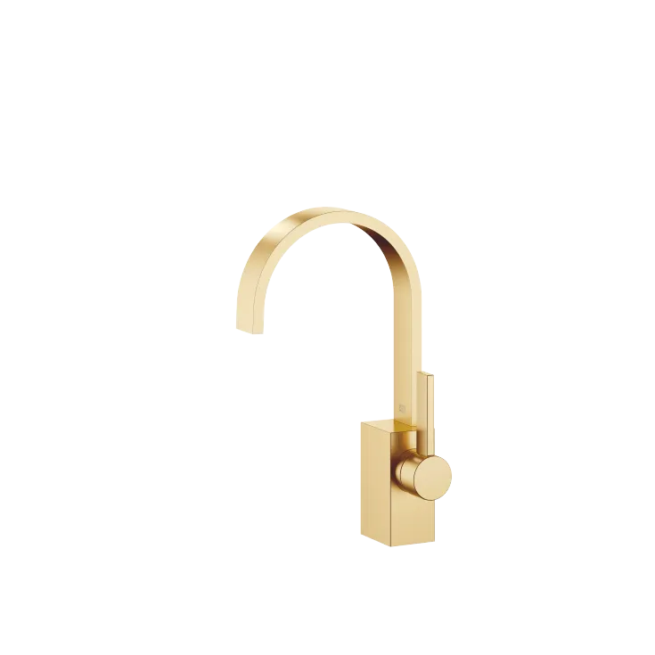 MEM Single-lever basin mixer without pop-up waste - Brushed Durabrass (23kt Gold) - 33 521 782-28