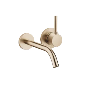 META Wall-mounted single-lever basin mixer without pop-up waste - Brushed Light Gold - 36 860 660-27
