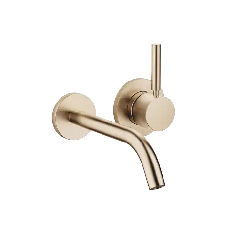 META Mitigeur monocommande de lavabo mural sans garniture d’écoulement - Light Gold brossé (PVD) - 36 860 660-27