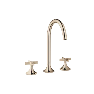 VAIA Three-hole basin mixer with pop-up waste - Champagne (22kt Gold) - 20 713 809-47