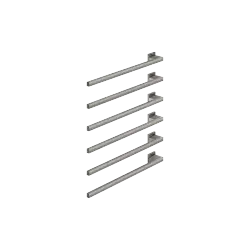 Towel warmer , 6-fold , projection left , without control element - Dark Chrome - 83 306 980-19