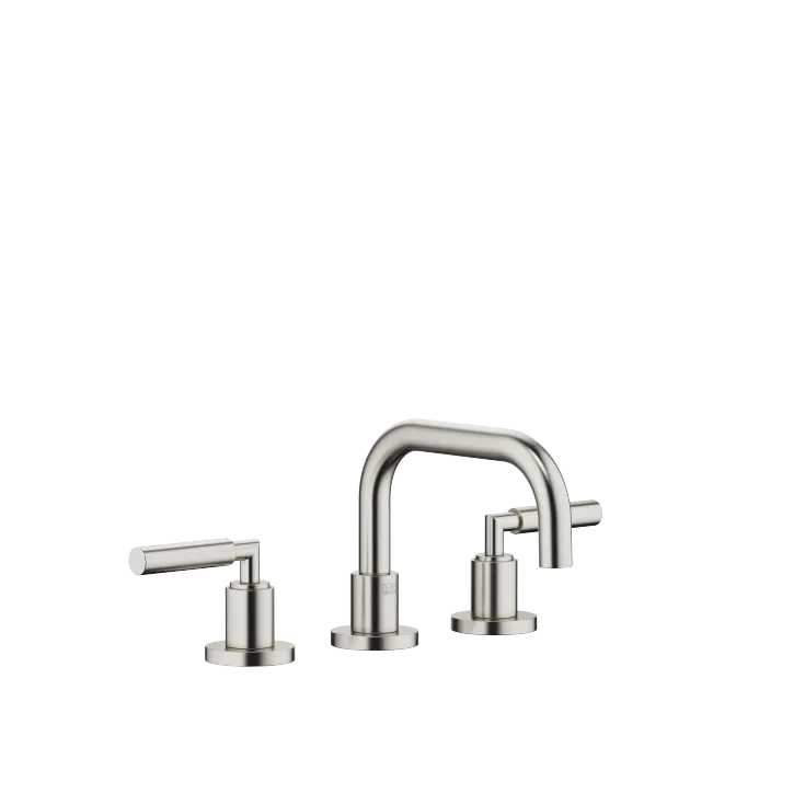 TARA Mélangeur lavabo à 3 trous avec garniture d'écoulement - Platine brossé - 20 705 882-06