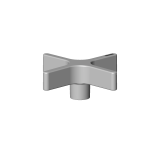 Handle VAIA Hot Ø 71,5 x 25,5 mm - Brushed Dark Platinum