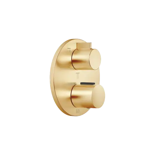Concealed thermostat with three function volume control - Brushed Durabrass (23kt Gold) - 36 427 970-28