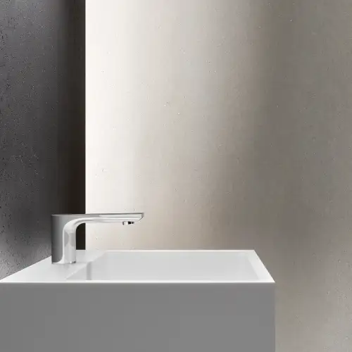 LISSÉ eSET Touchfree Basin mixer without pop-up waste with temperature setting - Chrome - Set containing 2 articles