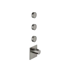 CYO xTOOL Módulo termostático con tres llaves de paso 1/2" - Dark Platinum cepillado - Set que contiene 7 artículos