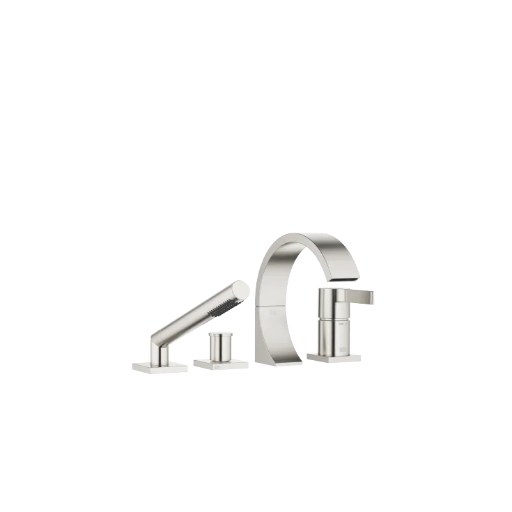 CYO Bath shower set for bath rim or tile edge installation - Brushed Platinum - 27 632 811-06