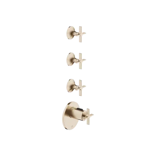VAIA xTOOL Thermostat module with 3 valves - Brushed Champagne (22kt Gold) - Set containing 4 articles