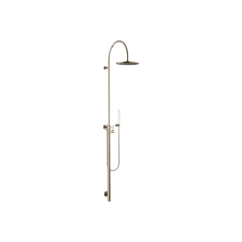 Shower system with single-lever shower mixer without hand shower - Champagne (22kt Gold) - 26 024 661-47