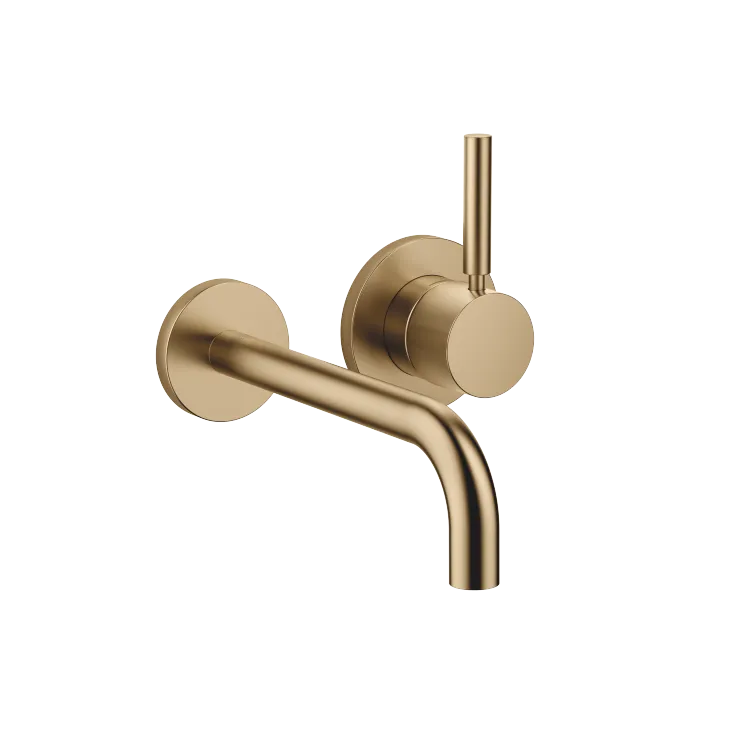 META Waschtisch-Wand-Einhandbatterie mit Einzelrosetten - Dark Brass gebürstet - 36 862 660-39