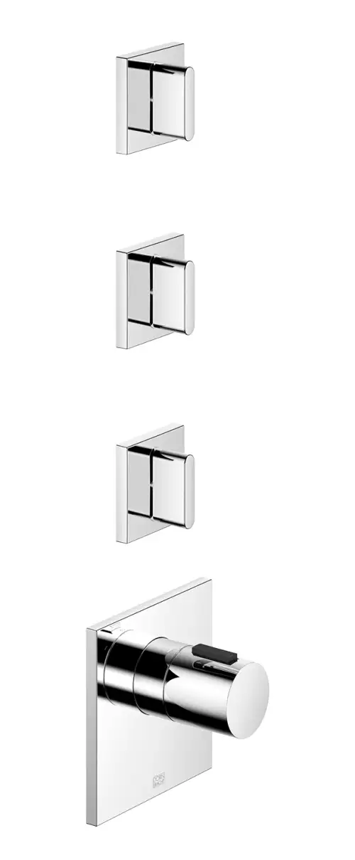 CL.1 xTOOL Thermostat module with 3 valves - Dark Chrome - Set containing 4 articles
