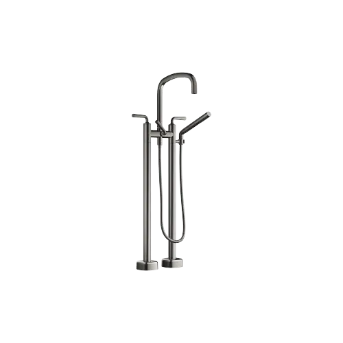 COYA Two-hole bath mixer for free-standing assembly with hand shower set - Dark Chrome - 25 943 414-19