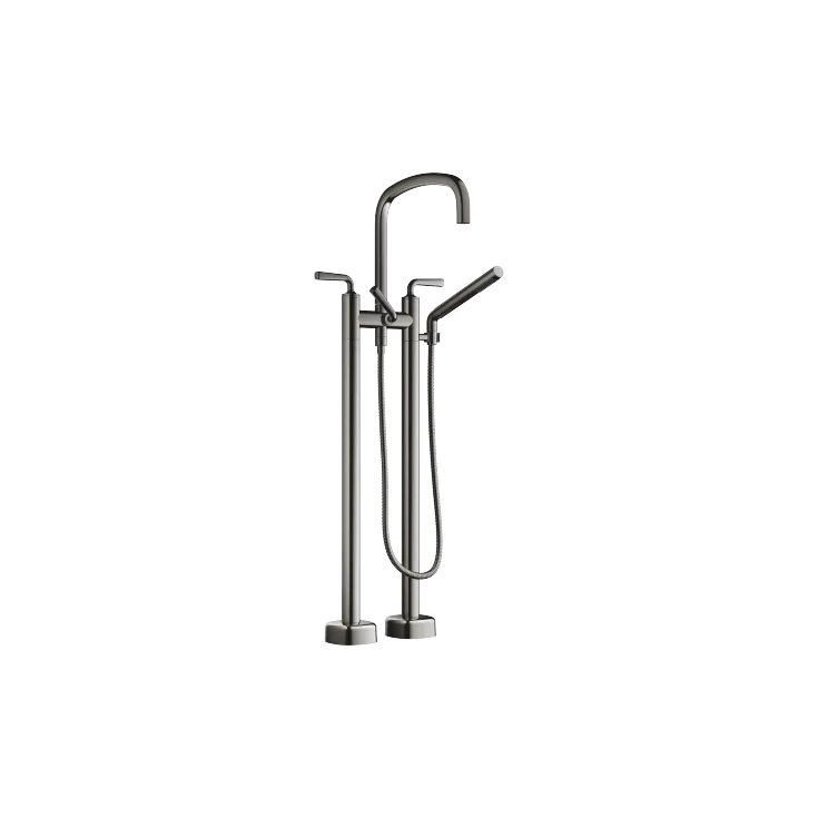COYA Two-hole bath mixer for free-standing assembly with hand shower set - Dark Chrome - 25 943 414-19