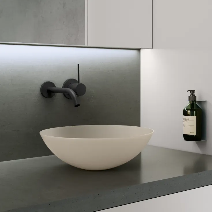 META META SLIM Wall-mounted single-lever basin mixer without pop-up waste - Dark Chrome - 36 861 662-19