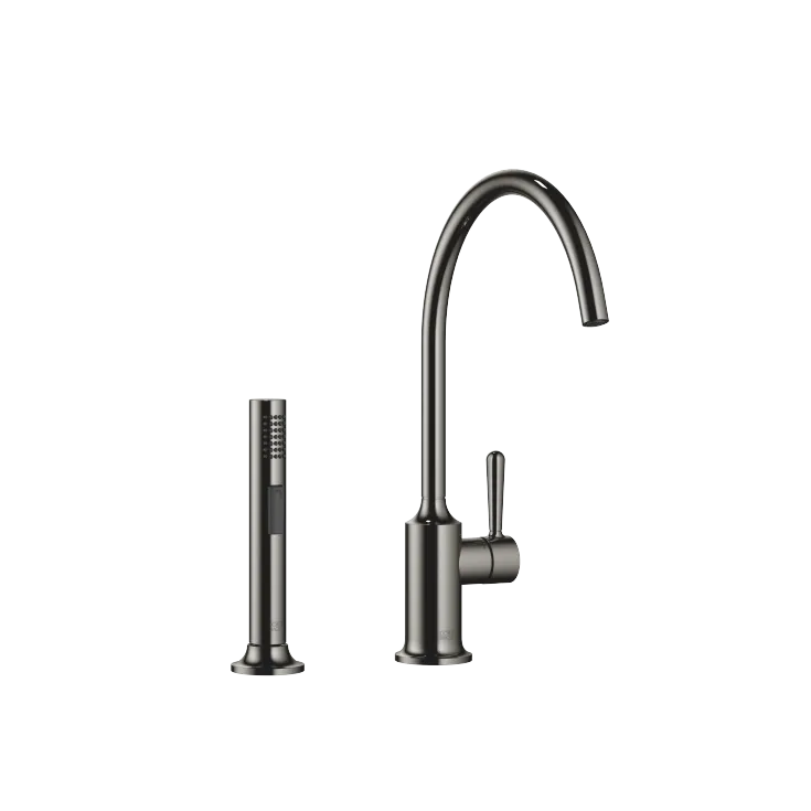 VAIA Einhebelmischer mit Spülbrausegarnitur - Dark Chrome - Set aus 2 Artikeln