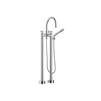 TARA Two-hole bath mixer for free-standing assembly with hand shower set - Chrome - 25 943 892-00