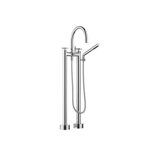 TARA Two-hole bath mixer for free-standing assembly with hand shower set - Chrome - 25 943 892-00