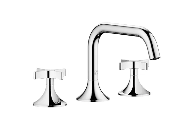 VAIA Three-hole lavatory mixer with drain - Brushed Dark Bronze (PVD) - 20 705 809-43 0010
